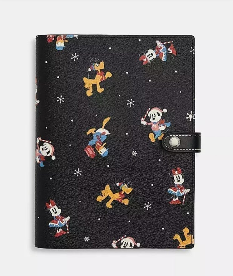 Disney X Coach Notebook With Holiday Print