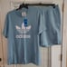 NWT ADIDAS SIZE XL BLUE SHORT SET