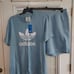 NWT ADIDAS SIZE XL BLUE SHORT SET