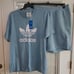 NWT ADIDAS SIZE XL BLUE SHORT SET