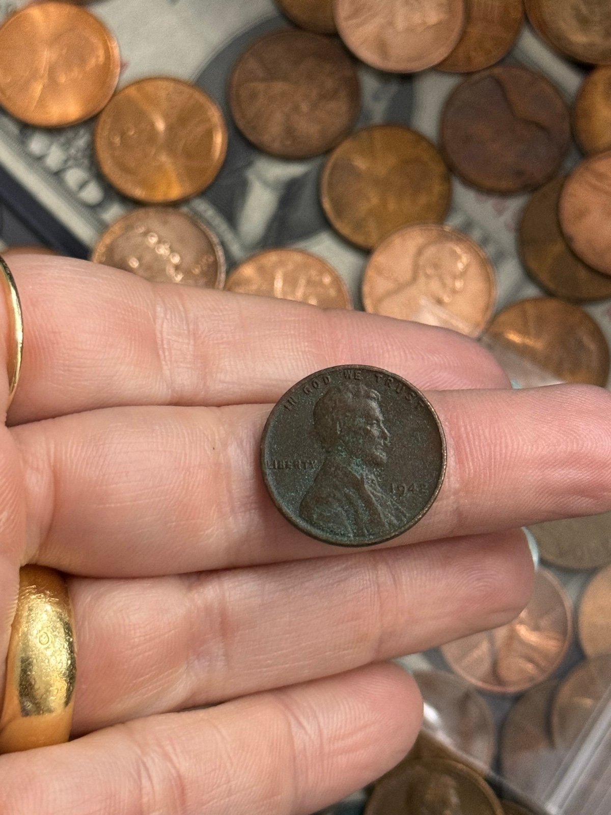 1942 Lincoln wheat penny war cent major error!!! Wrong planchette! Super rare!