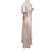 SELFIE LESLIE GRAYSON TIED BACK ASYMMETRICAL MIDI DRESS CHAMPAGNE Size Medium