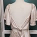 SELFIE LESLIE GRAYSON TIED BACK ASYMMETRICAL MIDI DRESS CHAMPAGNE Size Medium