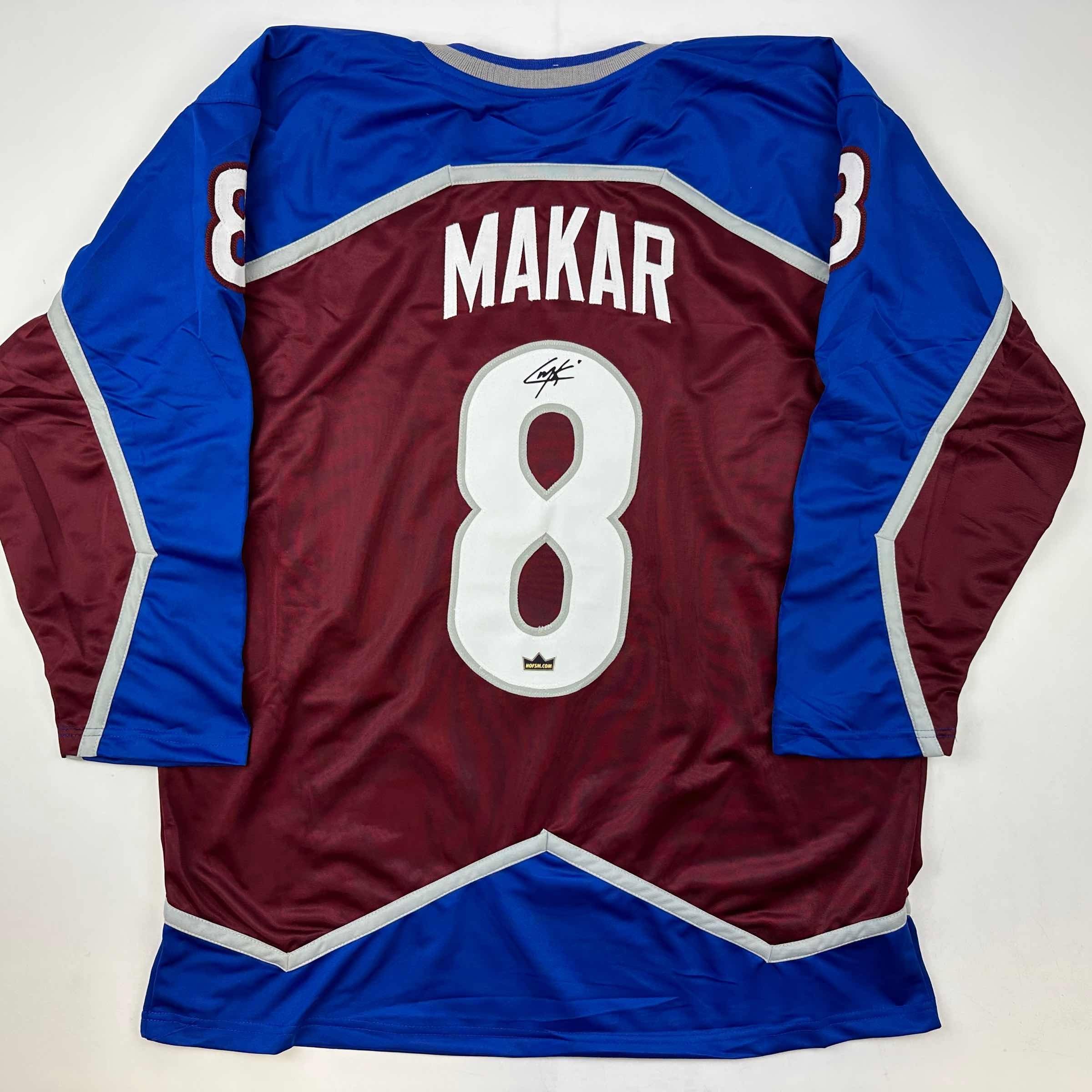 Facsimile Autographed Cale Makar Colorado Maroon Auto Jersey Size Men's XL