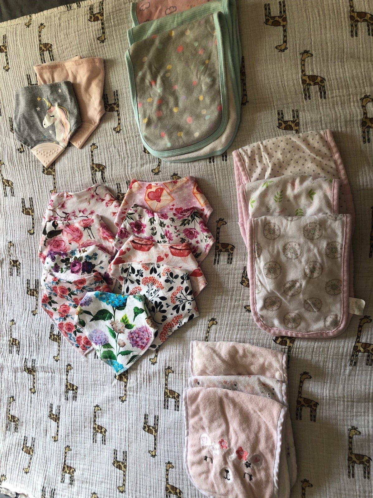 Organic Cotton Baby Girl Bibs and Burp Cloths Organic Cotton Baby Girl Bibs and Burp Cloths