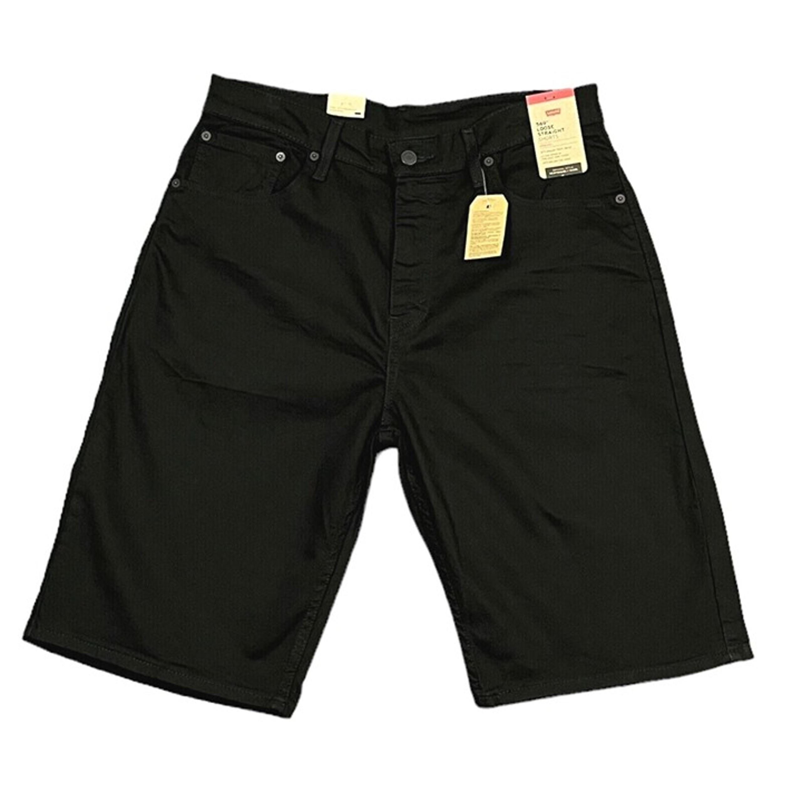 Levis Mens 569 Loose Straight Shorts Size 33 Black Stretch Stylish & Casual