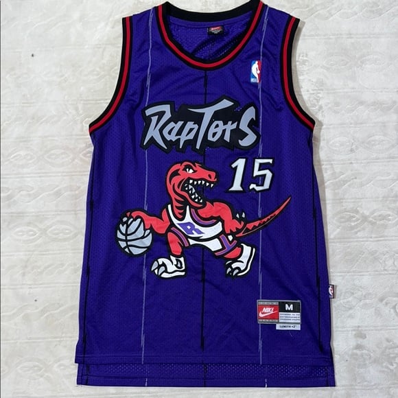 VTG Nike Team NBA Vince Carter Toronto Raptors Stitched Jersey Sz M+2 Length