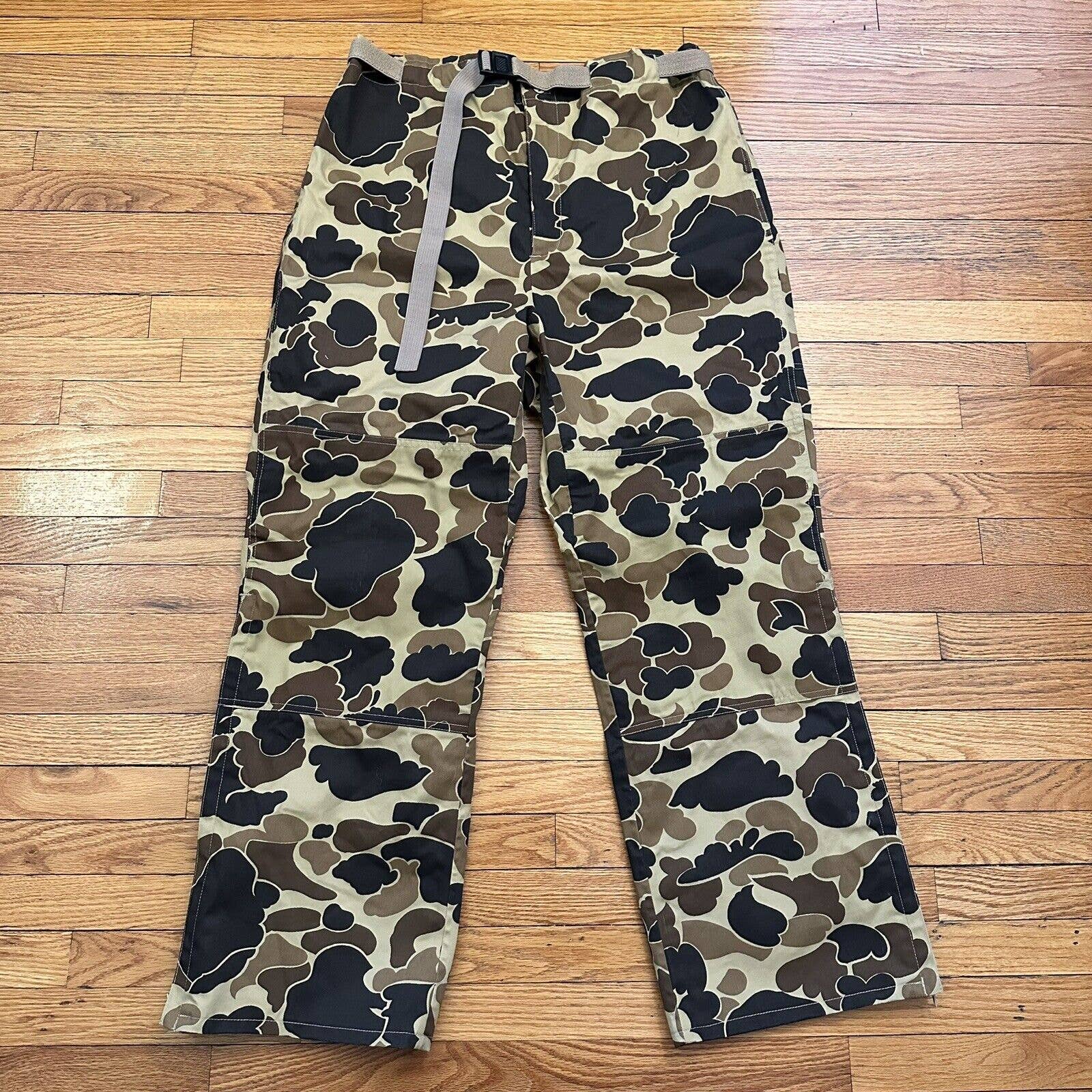 Vintage 80s Columbia Sportswear Duck Camo Hiking Hunting Goretex Pants Large