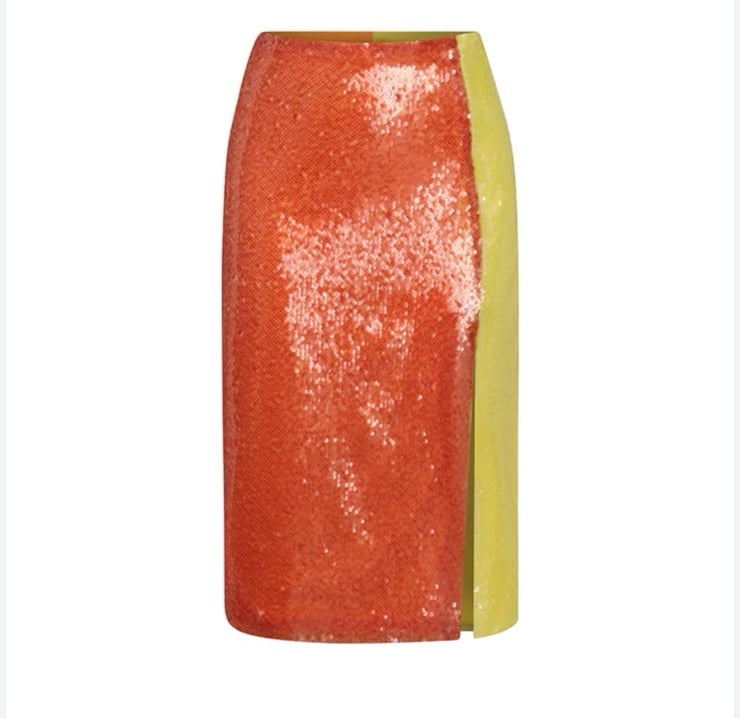 Autumn Adeigbo sequin two color skirt- size 2