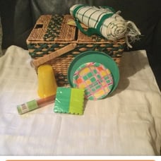 Loaded picnic baskets