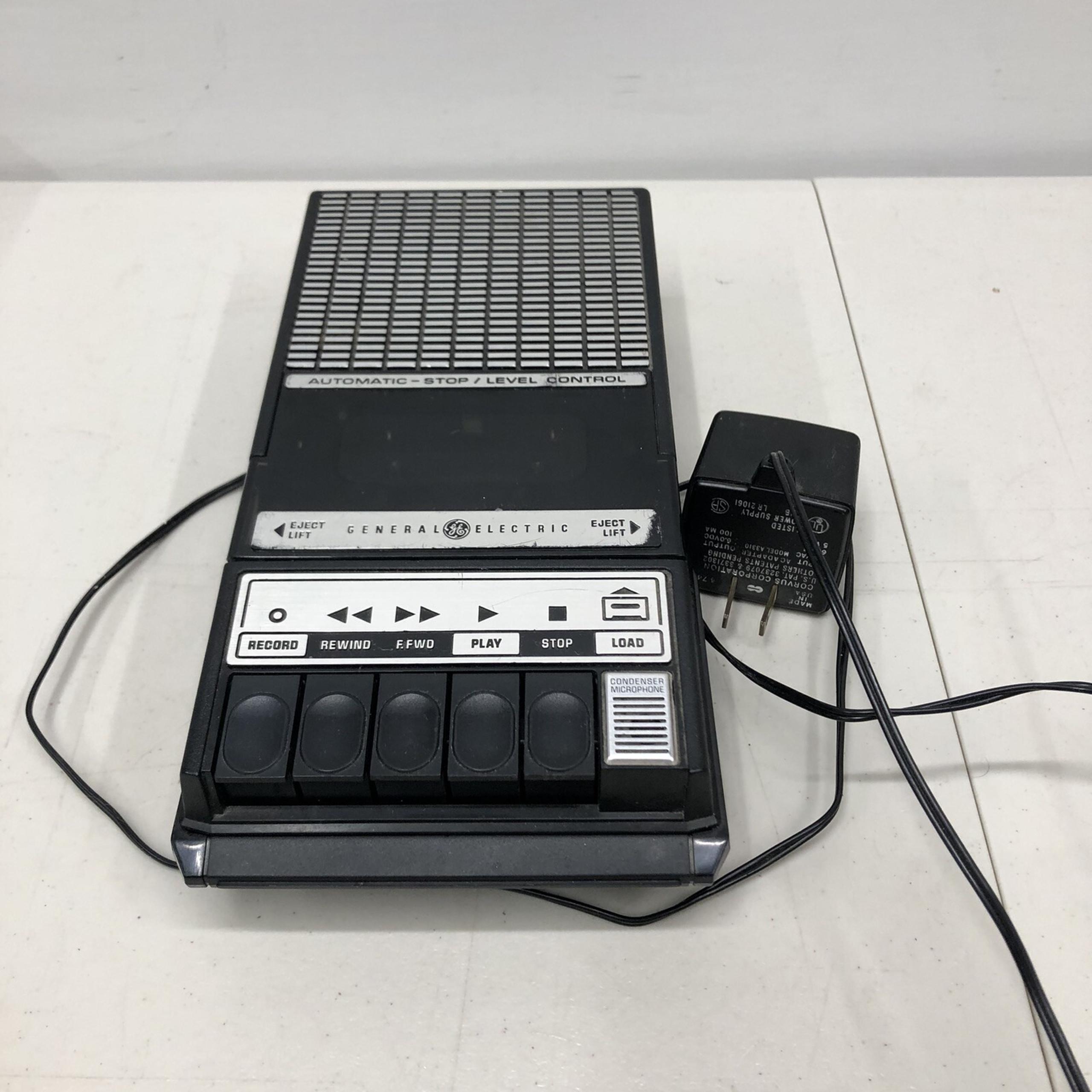 Vintage GE Portable Tape Player/Recorder #3-5014C Built In Mic. Tested And Works