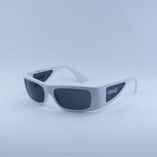 New Versace VE4482 314/87 Sunglasses - White Frame, Dark Grey Lenses