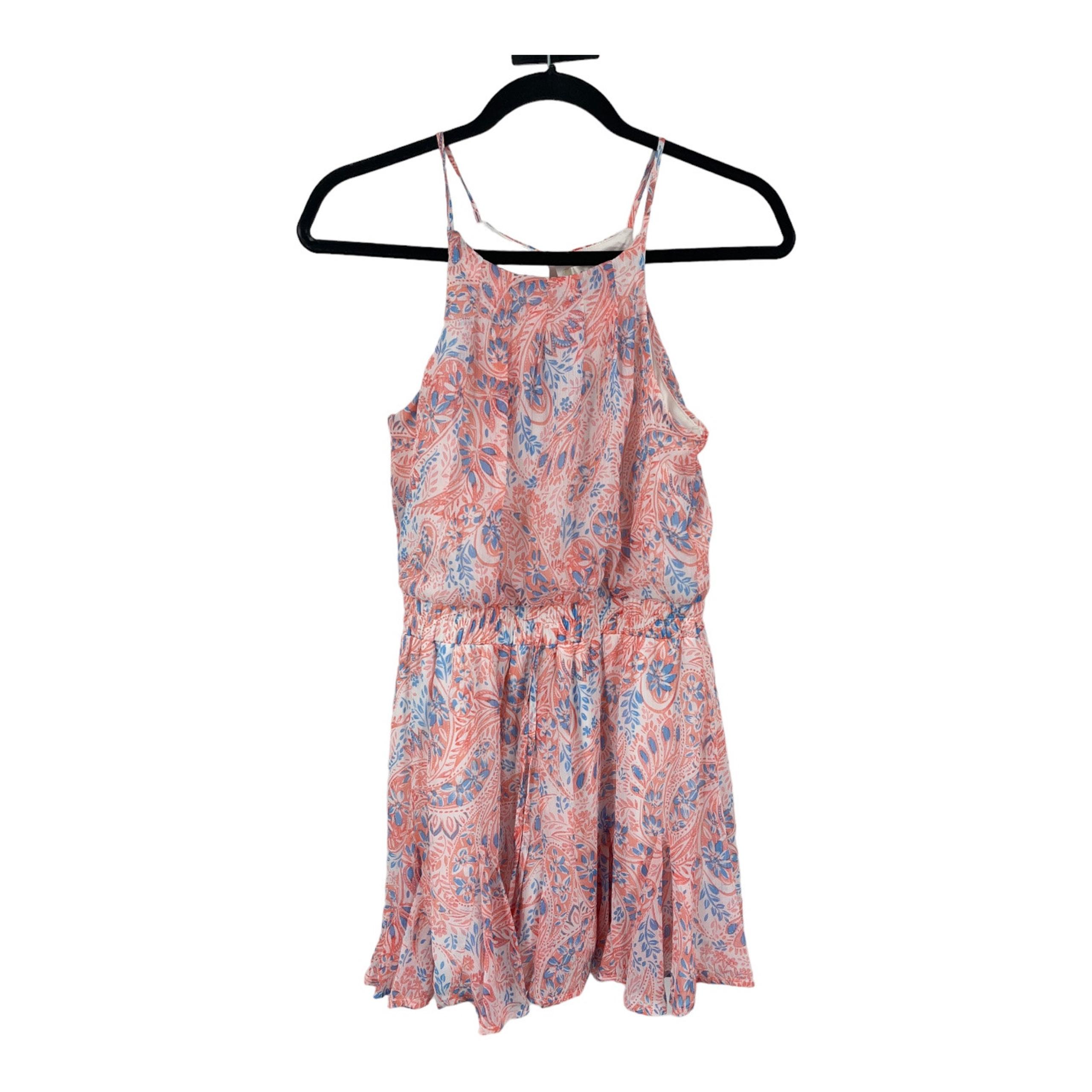 Row A romper Halter Paisley chiffon sleeveless Small S