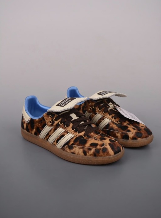 Adidas x Wales Bonner Samba Leopard Print Pony Sneakers Women's 7.5 =39