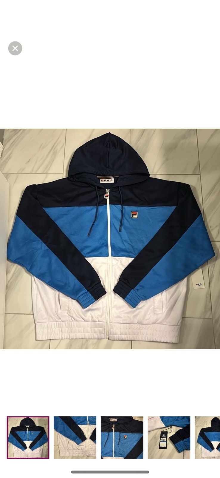 Men’s Fila Colorblock Full Zip Hoodie