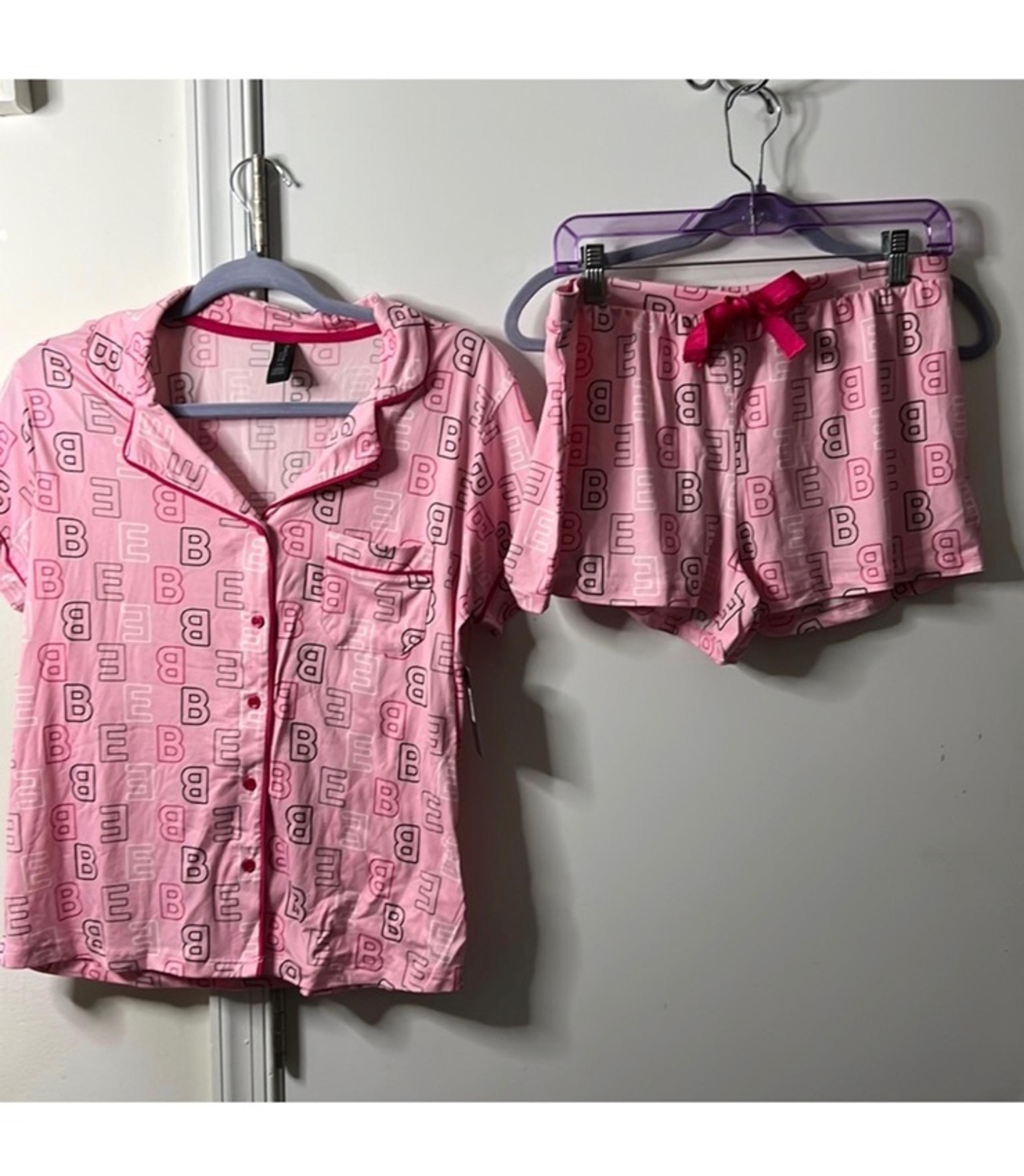 NWT BeBe Large Block Letters Lounge/Pajams Set Women’s L
