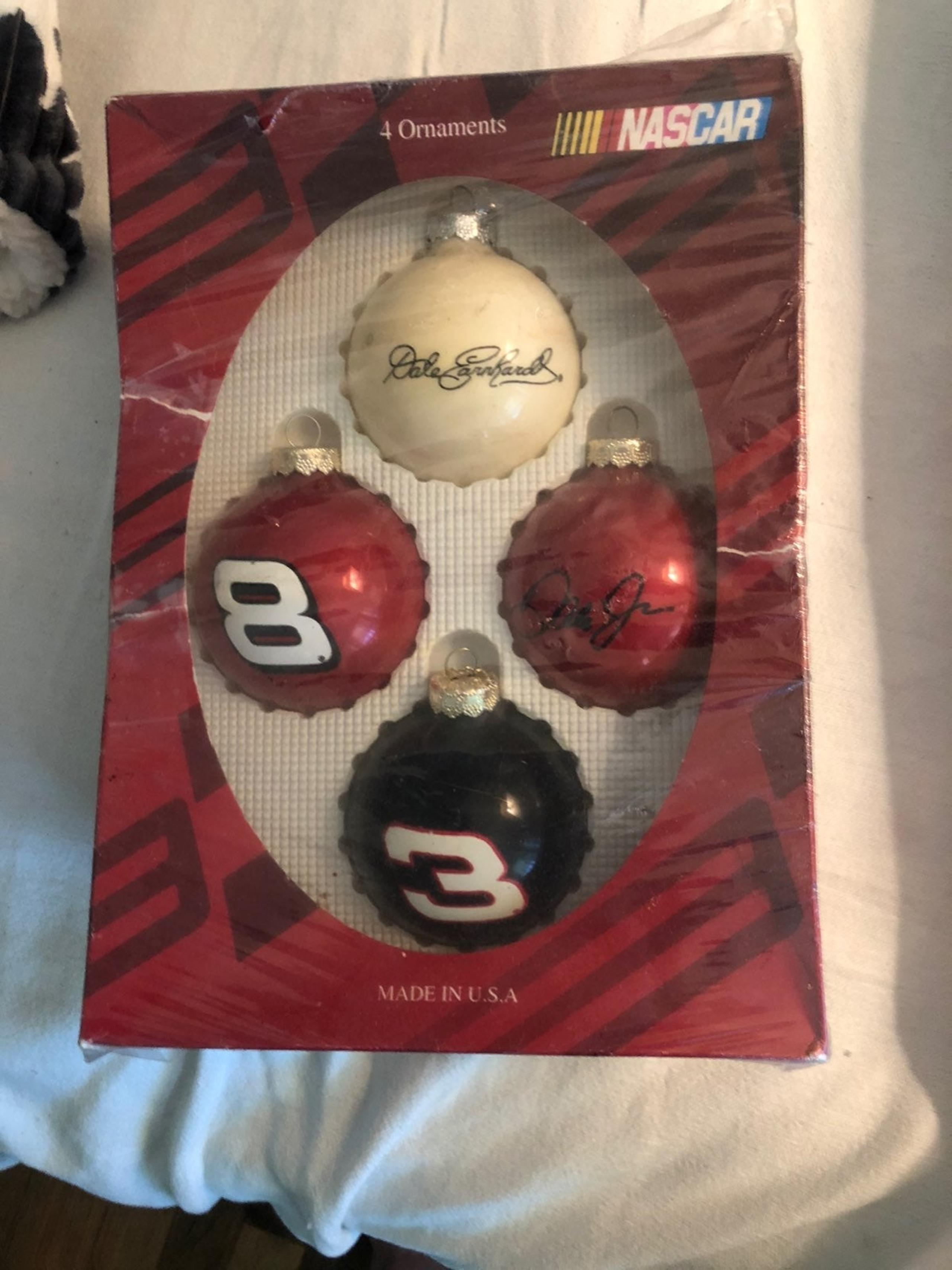 Dale Earnhart and Earnhart Jr. ornaments