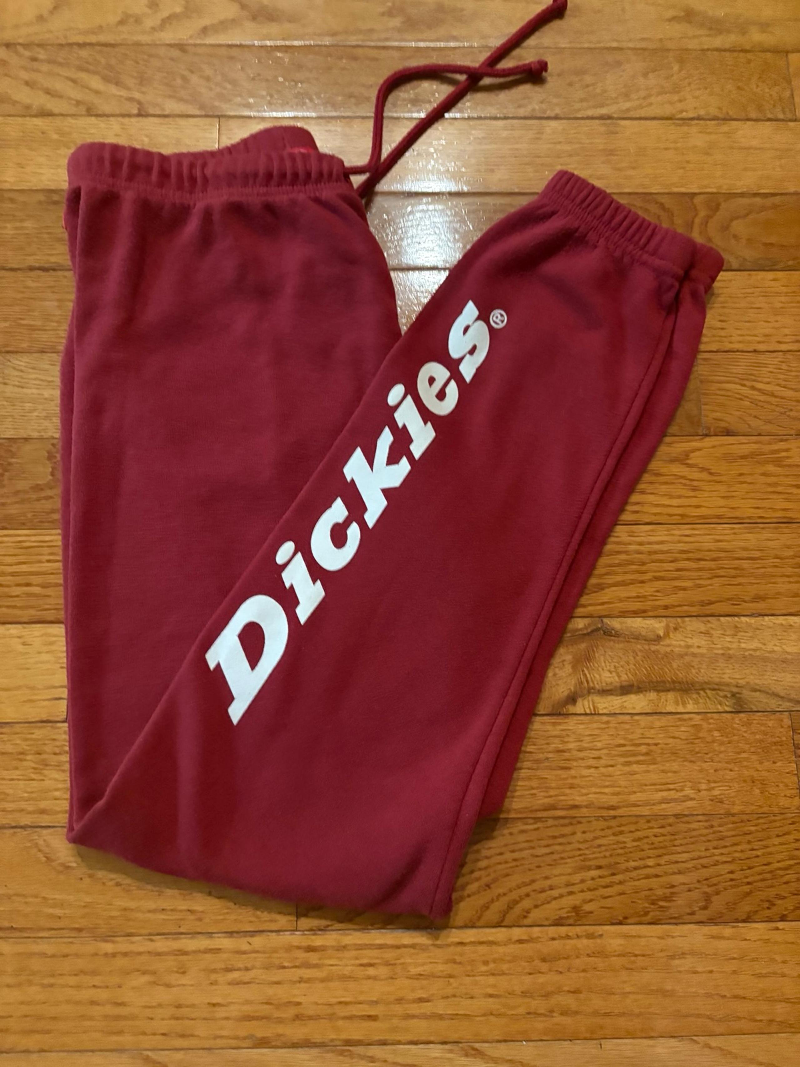 dickies red logo sweatpants