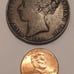 Copper 1858 1/13 of Shilling Victoria State of Jersey Genuine European scarce