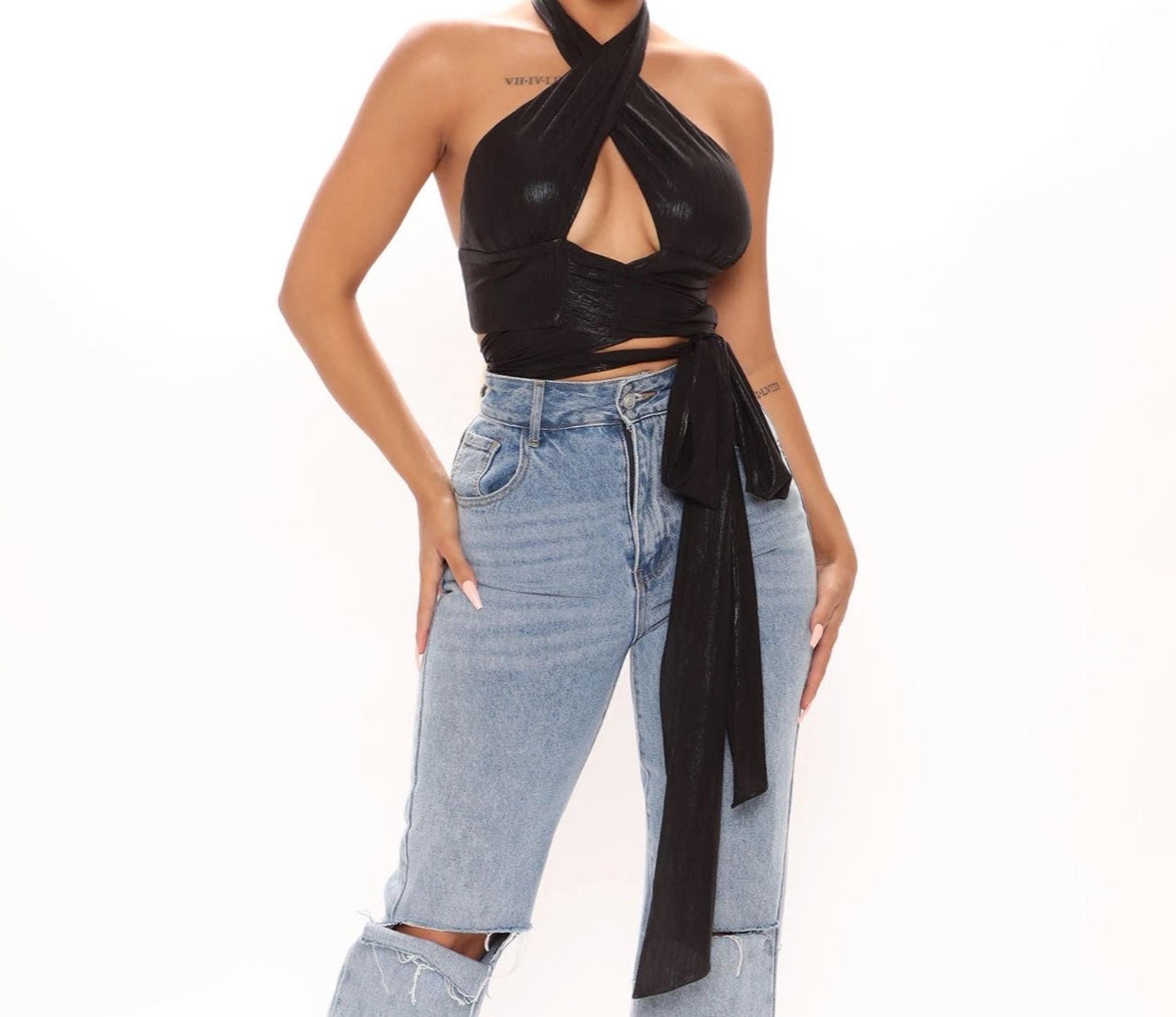 Black metallic top