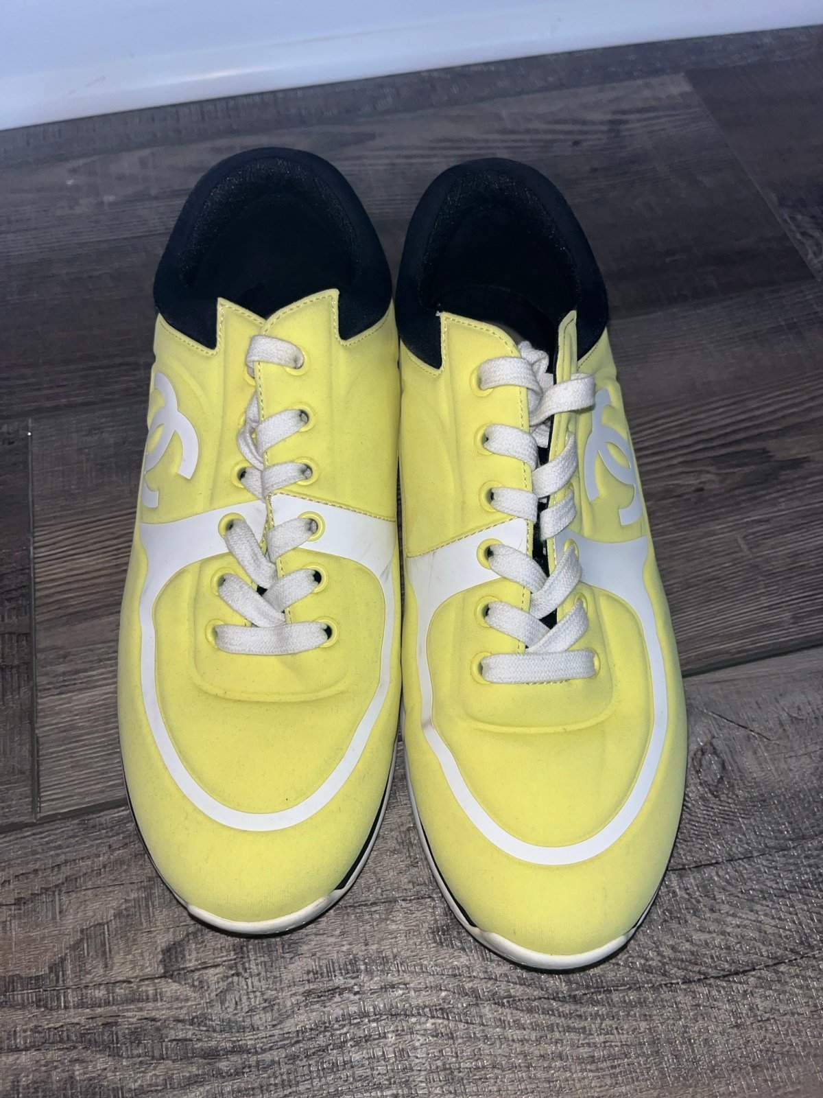 Chanel neon trainers