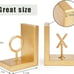 NEW Book Ends Gold Bookends Heavy Duty Decorative Bookends to Holders Books