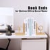 NEW Book Ends Gold Bookends Heavy Duty Decorative Bookends to Holders Books