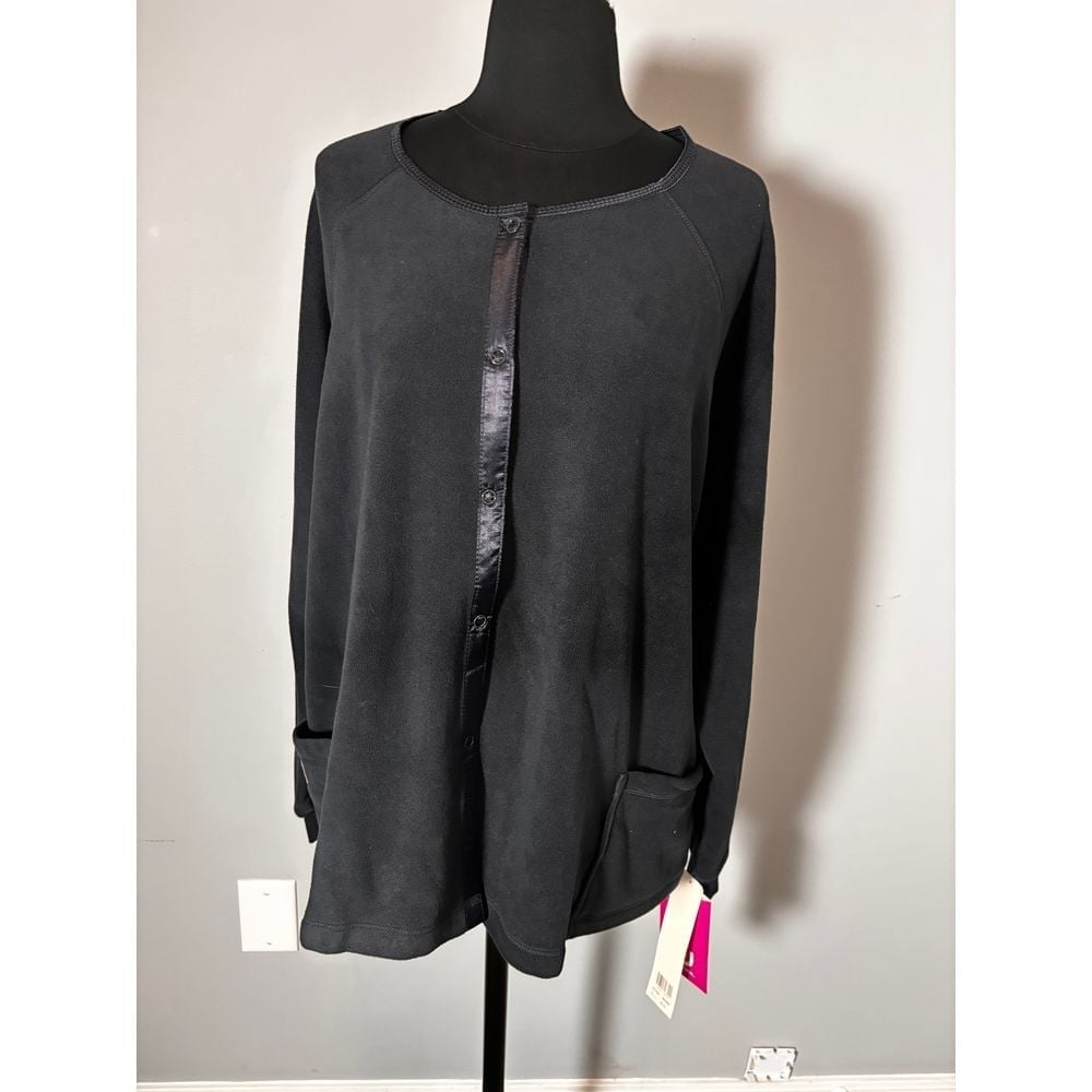 Urbane Scrubs women's Fleecewear scrub jacket labcoat Button Front XL NWT