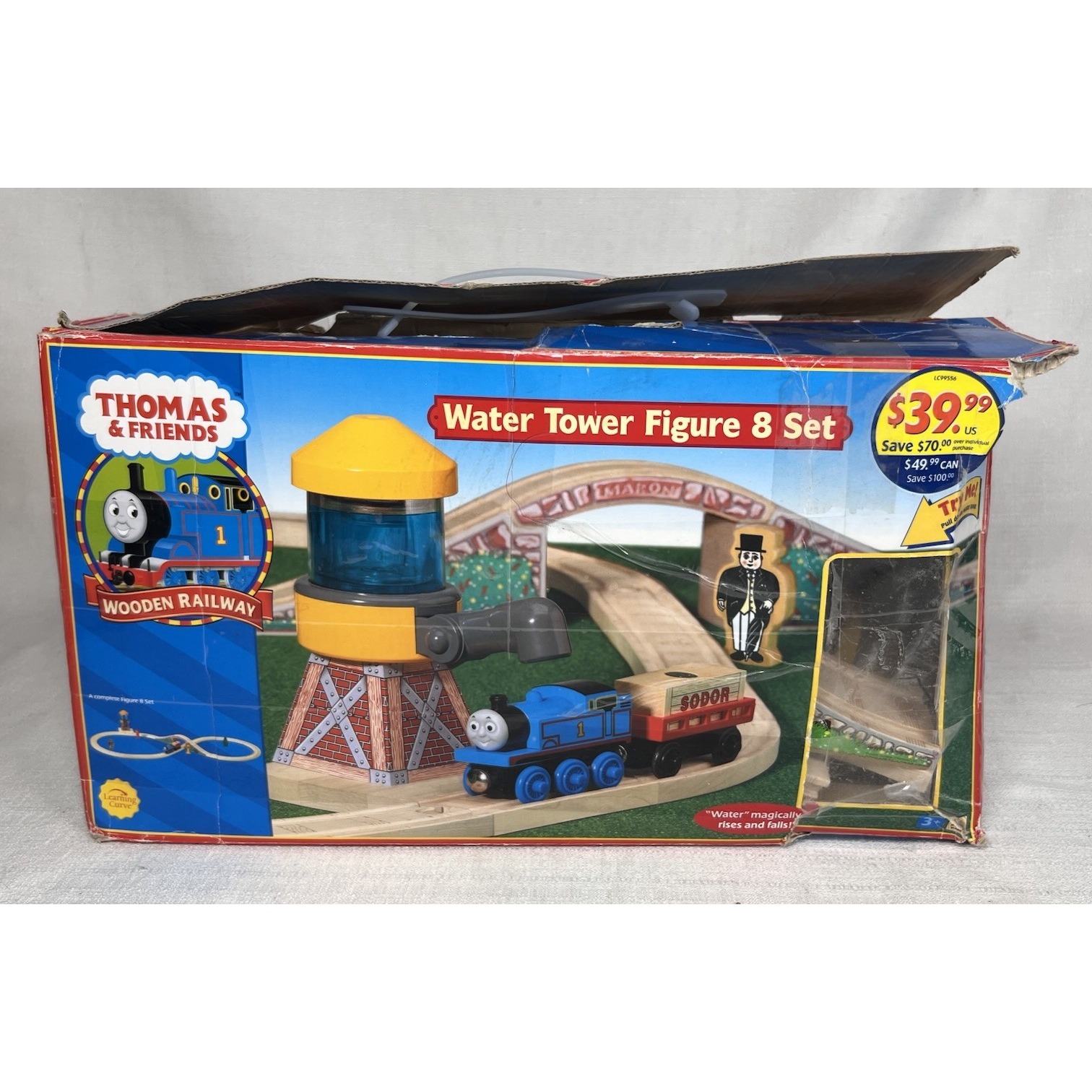 Thomas & Friends Water Tower Figure 8 Wooden Railway Train set W/ Box INCOMPLETE