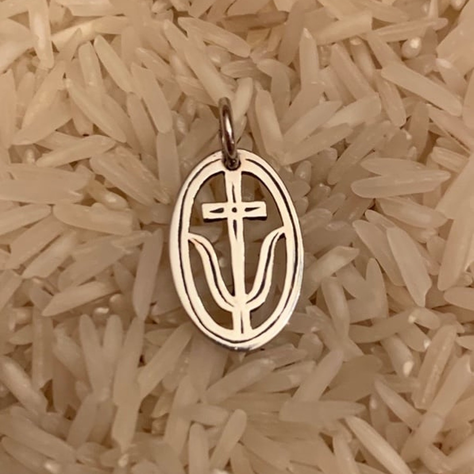 Retired James Avery Cross Flower Charm