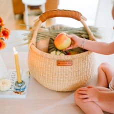 Natural Market Basket by Design Dua | Home Decor | Easter Basket | Bolga Basket