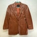 JCPenney Blazer Jacket Mens Size 40 Vintage Brown Leather Classic Retro Style