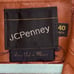 JCPenney Blazer Jacket Mens Size 40 Vintage Brown Leather Classic Retro Style