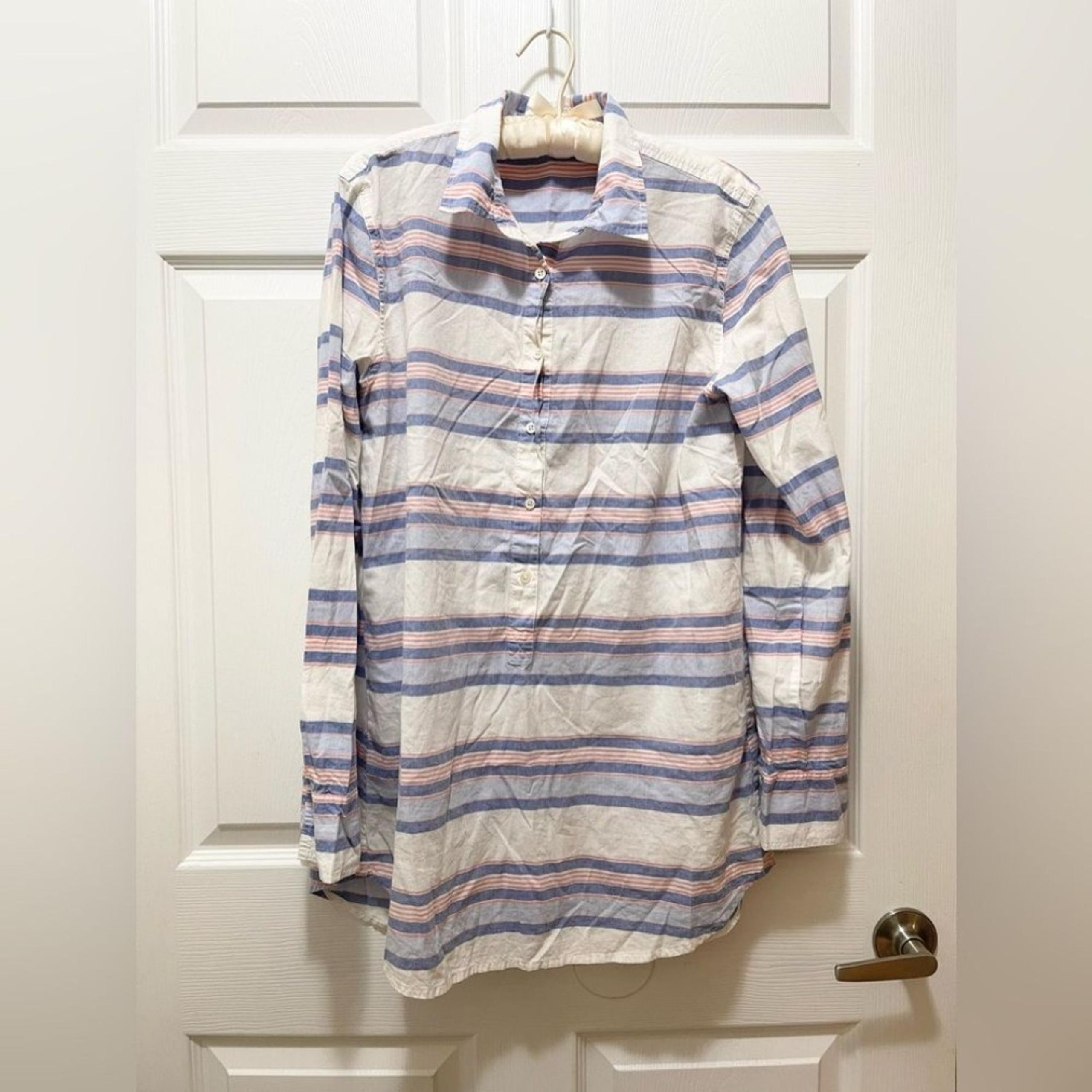 J Crew Womens Button Shirt Tunic Top Size M Lightweight