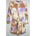 Eloquii Womens Linen Blend Print Romper Shorts Size 20 Tie Waist Long Sleeves