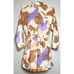 Eloquii Womens Linen Blend Print Romper Shorts Size 20 Tie Waist Long Sleeves