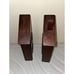 Bookends The Bombay Co House Shape 1992 Wood Windows Metal Bottom 9.5 Tall