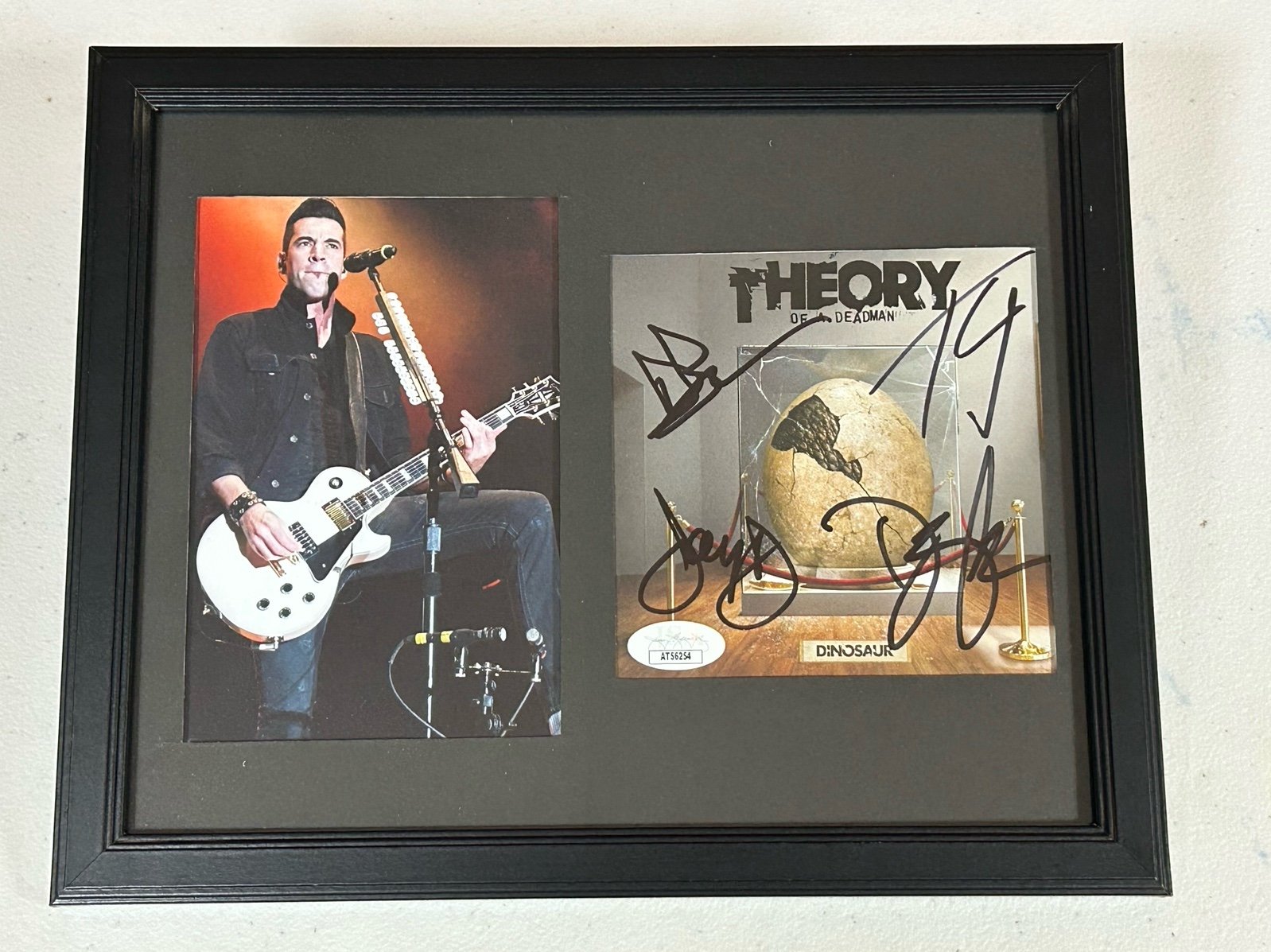 Theory of a deadman autographed signed framed cd cover jsa coa AT56254