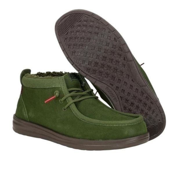 NWT Hey Dude Wally Mid GripR Warmth Olive Size 11