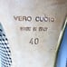 Roberto Cavalli Size 40 (US 9-9.5) Faux Gold Chips Slip On Stiletto Pumps Italy