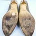 Roberto Cavalli Size 40 (US 9-9.5) Faux Gold Chips Slip On Stiletto Pumps Italy