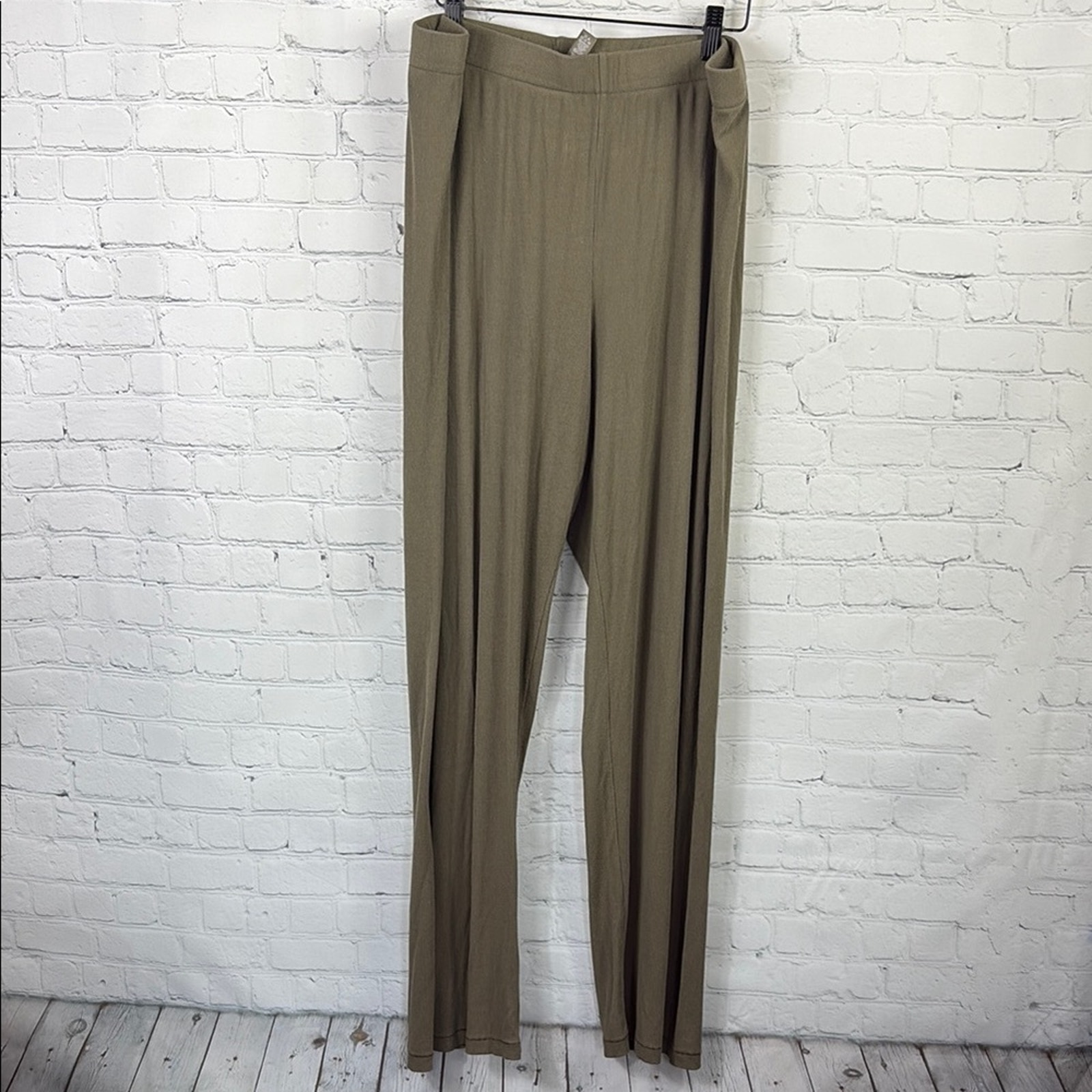 SKIMS Ribbed Knit Lounge Olive Green Pants SizeXL