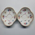Rare Vintage Antique Meissen Quatrefoil Wild Flower Saucer Set. (Saucers Only