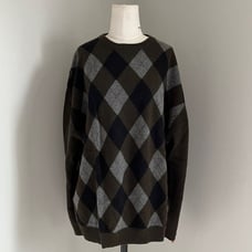 Alan Flusser 100% Cashmere Argyle Sweater