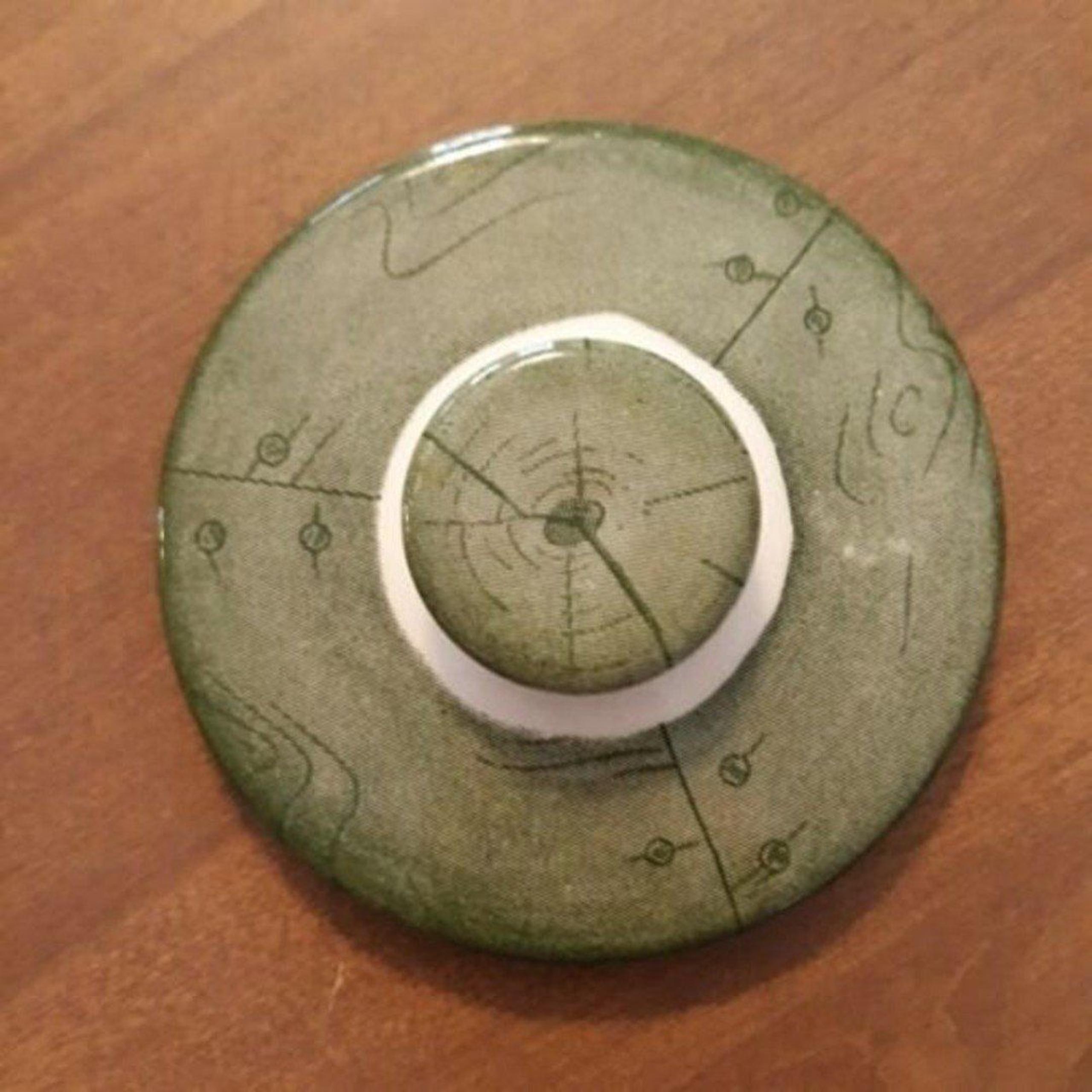 Colonial Homestead Green by Royal (USA) Lid for Sugar Bowl chipped