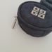 Givenchy Pouch Black Round Double Zip Mesh Cosmetic Toiletry Bag Logo Medium
