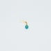 Solid 14kt gold nose piercing with an marine opal 20g Mark 14k New