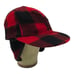 Haband Wool Blend Ear Neck Flap XL Hat Plaid Red Black USA Hunting Cap Vintage