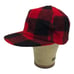 Haband Wool Blend Ear Neck Flap XL Hat Plaid Red Black USA Hunting Cap Vintage