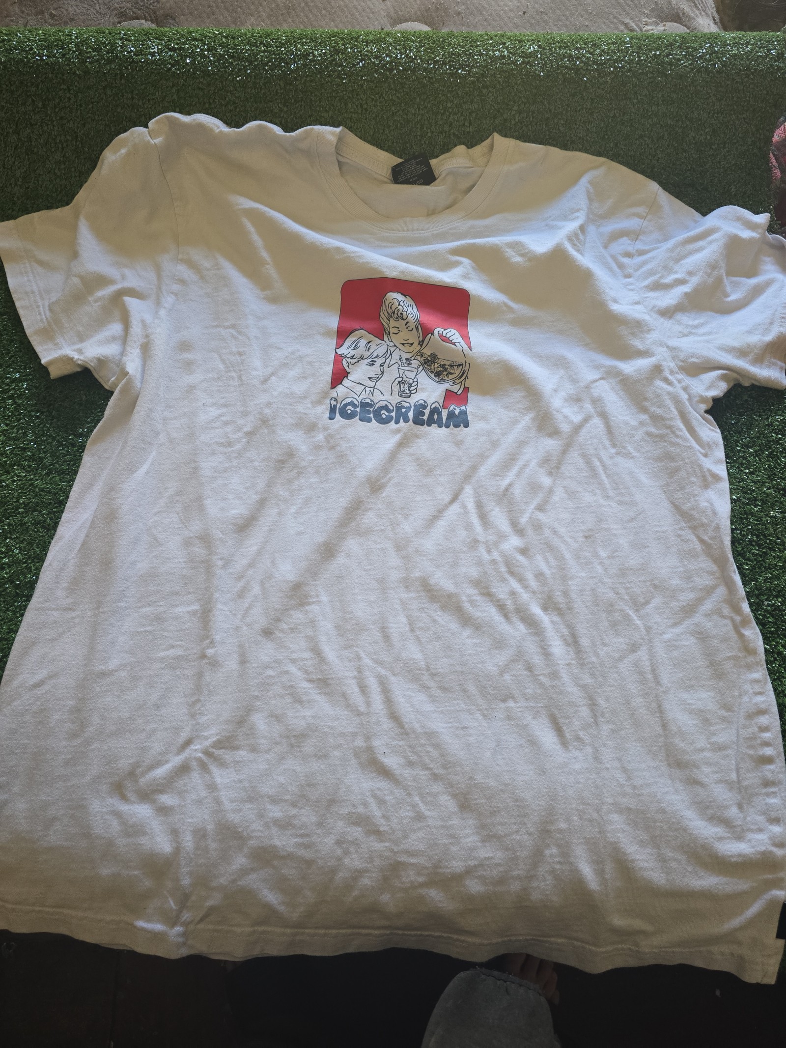 Billionaire Boys Club ICE CREAM 'ICE' SS Shirt Tee White 411-9209 NEW size 2x